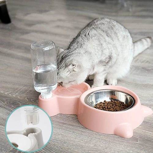 Automatic pet water bowl and food bowl for dogs and cats